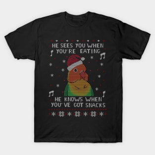Ugly Christmas SNACK  Fischer's Lovebird T-Shirt